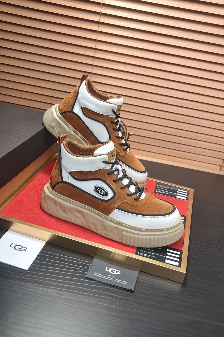 Men's shoes 💰640💶 [UGG] (full wool lining) top-end high-quality fur-in-one warm snow boots from Australia's warm luxury brand men's shoes, UGG-5877 official website synchronized, made of imported cowhide, carefully sewn...Imported rubber foam outsole (comfortable, soft, wear-resistant) The quality is really great...Exquisite workmanship, you can't put it down at first sight, available in sizes 39-44